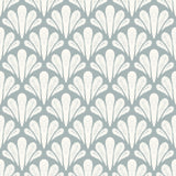 Brushstroke Scallops Wallpaper – Modern Art Deco Pattern in Soft Neutrals