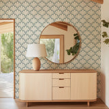 Brushstroke Scallops Wallpaper – Modern Art Deco Pattern in Soft Neutrals