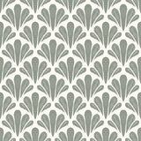 Brushstroke Scallops Wallpaper – Modern Art Deco Pattern in Soft Neutrals