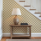 Brushstroke Scallops Wallpaper – Modern Art Deco Pattern in Soft Neutrals