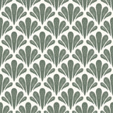 Brushstroke Scallops Wallpaper – Modern Art Deco Pattern in Soft Neutrals