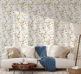 Camellia blossom tree Chinoiserie oriental wallpaper