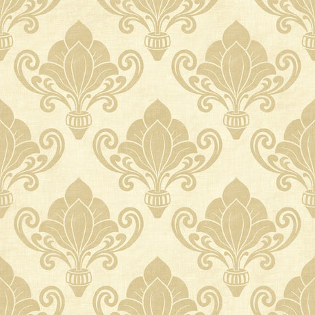 Rococo Reverie - Cream Damask Wallpaper
