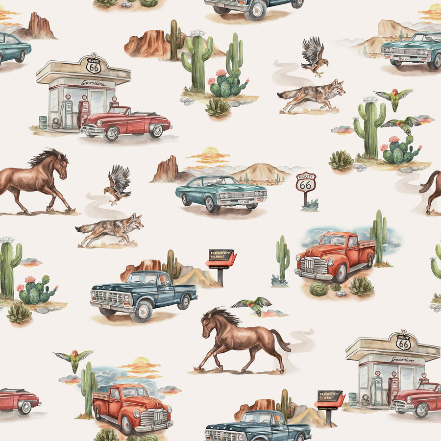 Cream Western Wallpaper