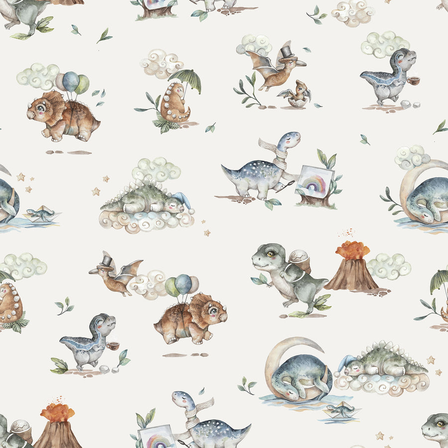 Gentle Dino Days – Dinosaur Wallpaper for Nurseries & Kids Rooms