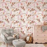 Whimsical Cowgirl Rodeo Wallpaper – Peel and Stick Western Wallpaper