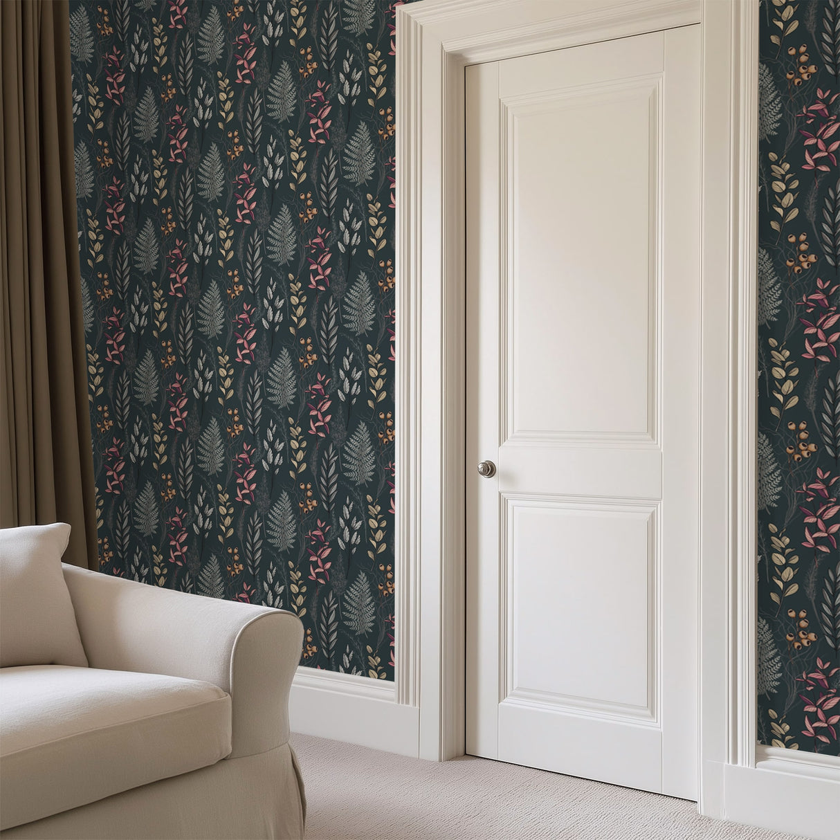 Dark Garden Botanical Wallpaper - Removable and Traditional