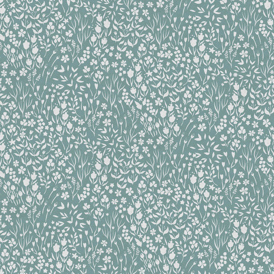Vintage Ditsy Flowers Peel and Stick & Traditional Wallpaper