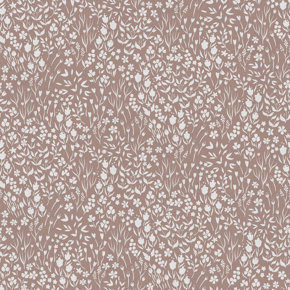 Vintage Ditsy Flowers Peel and Stick & Traditional Wallpaper