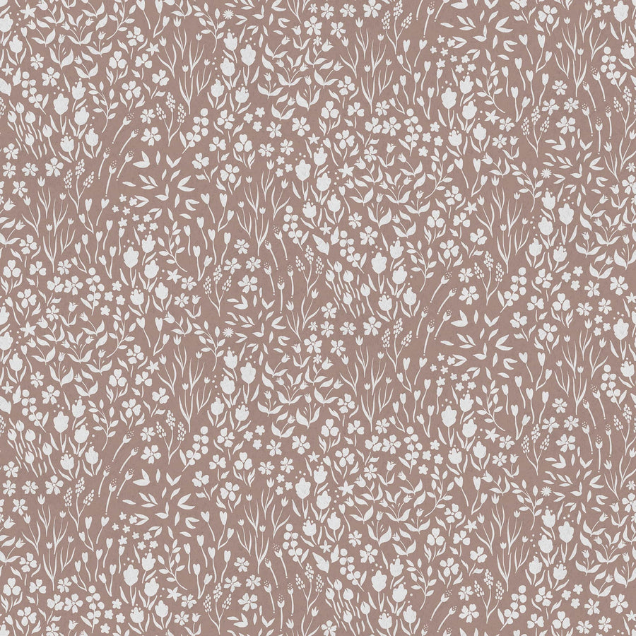 Vintage Ditsy Flowers Peel and Stick & Traditional Wallpaper