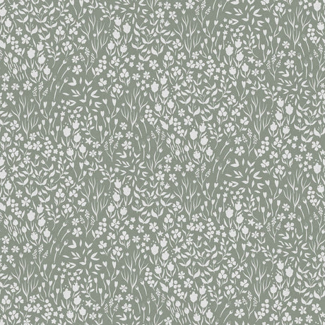 Vintage Ditsy Flowers Peel and Stick & Traditional Wallpaper