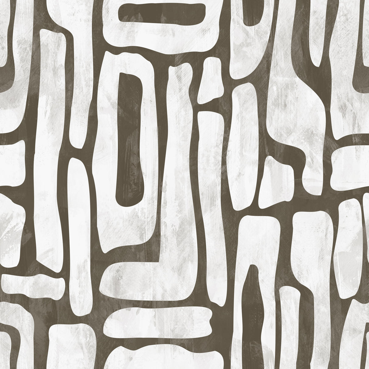 Earthy Abstract Shapes Wallpaper – Modern Organic Wall Pattern