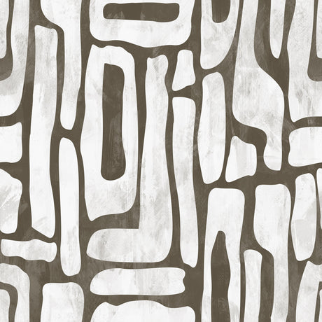 Earthy Abstract Shapes Wallpaper – Modern Organic Wall Pattern