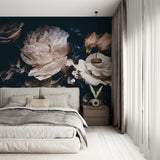Luxury Dark Floral Wallpaper - Peony Mural Wallpaper