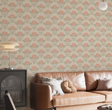 Vintage Floral Damask Wallpaper – Retro Art Nouveau Wallpaper