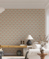 Vintage Floral Damask Wallpaper – Retro Art Nouveau Wallpaper