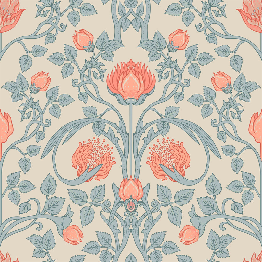 Vintage Retro Floral Wallpaper image 1