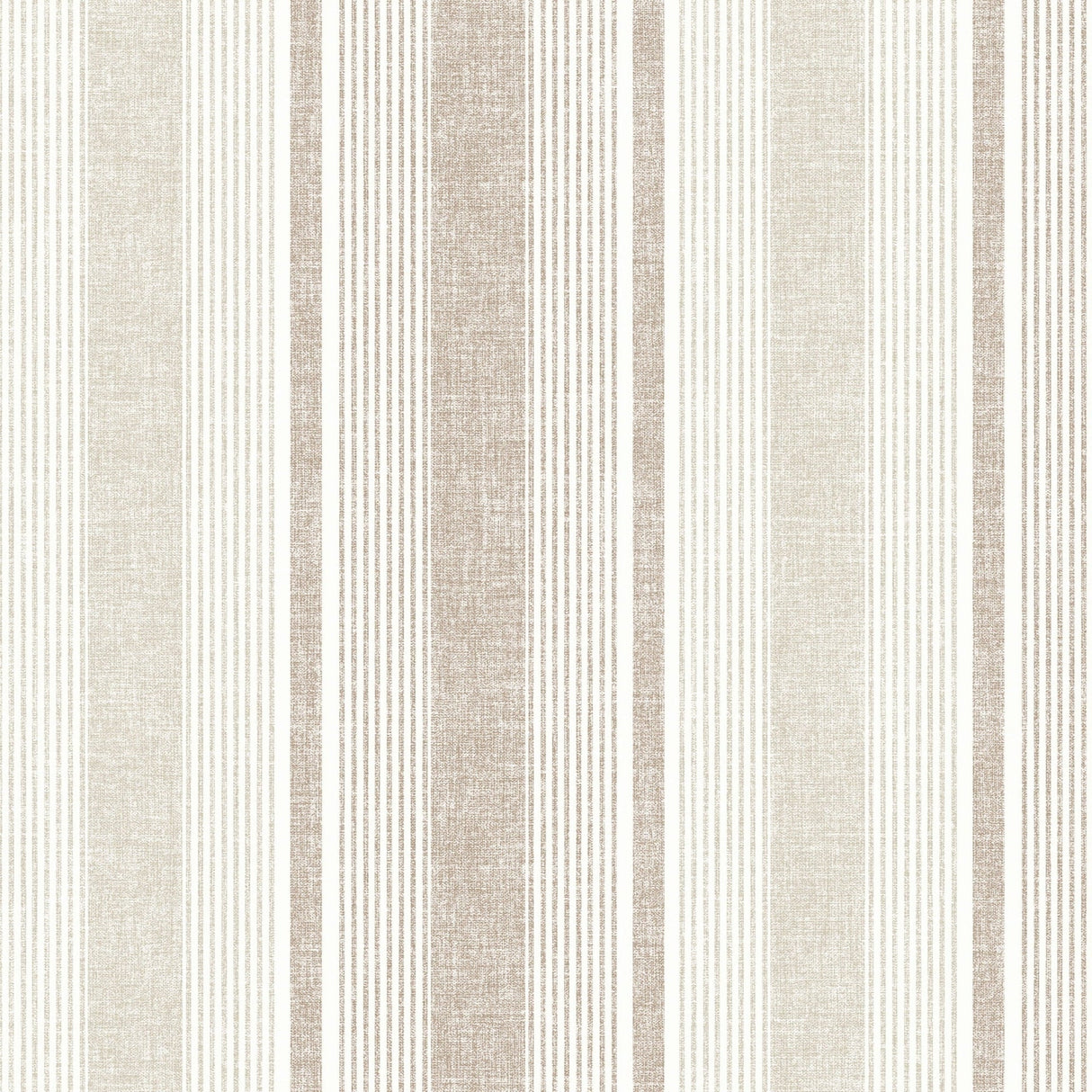 Ojai Stripe Wallpaper - Neutral Linen Textured Striped Wall Covering