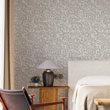Luxury Gray Baroque Wallpaper - Modern Damask Design