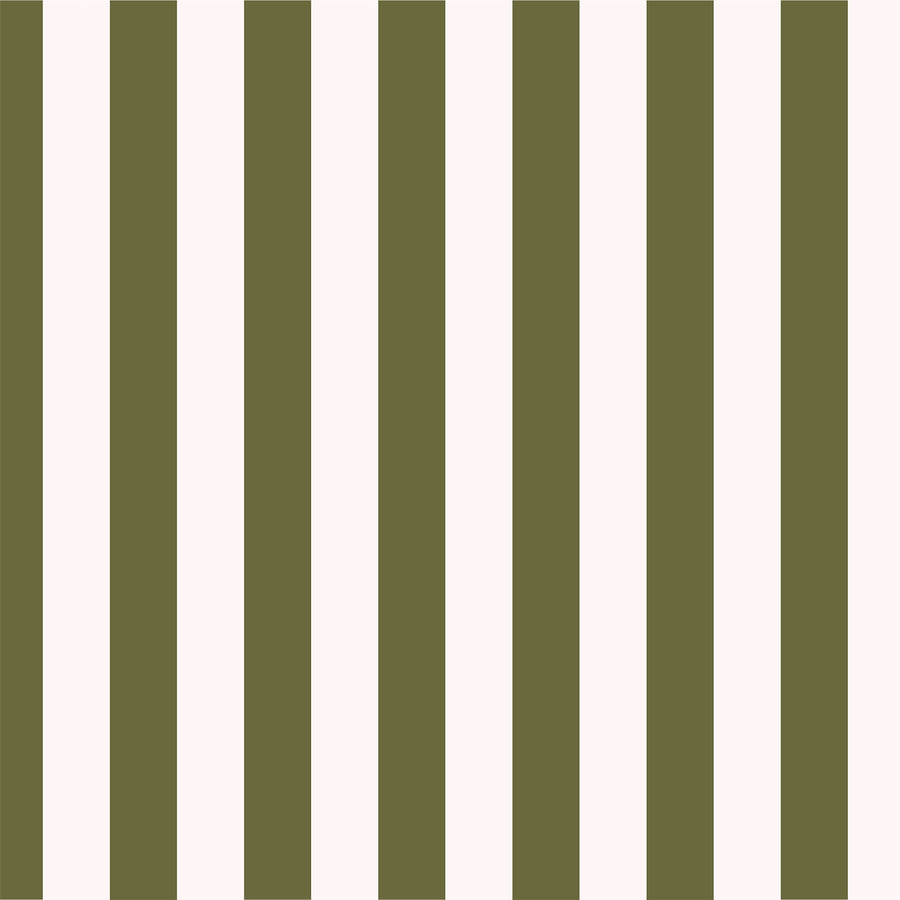 Olive Coast – Green Vertical Striped Removable Wallpaper