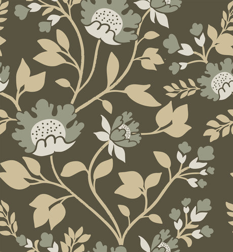 Hedgerow Bloom Wallpaper – Botanical Elegance