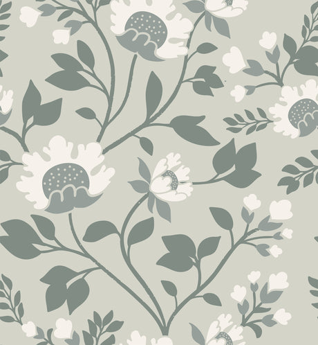 Hedgerow Bloom Wallpaper – Botanical Elegance