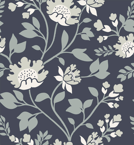 Hedgerow Bloom Wallpaper – Botanical Elegance