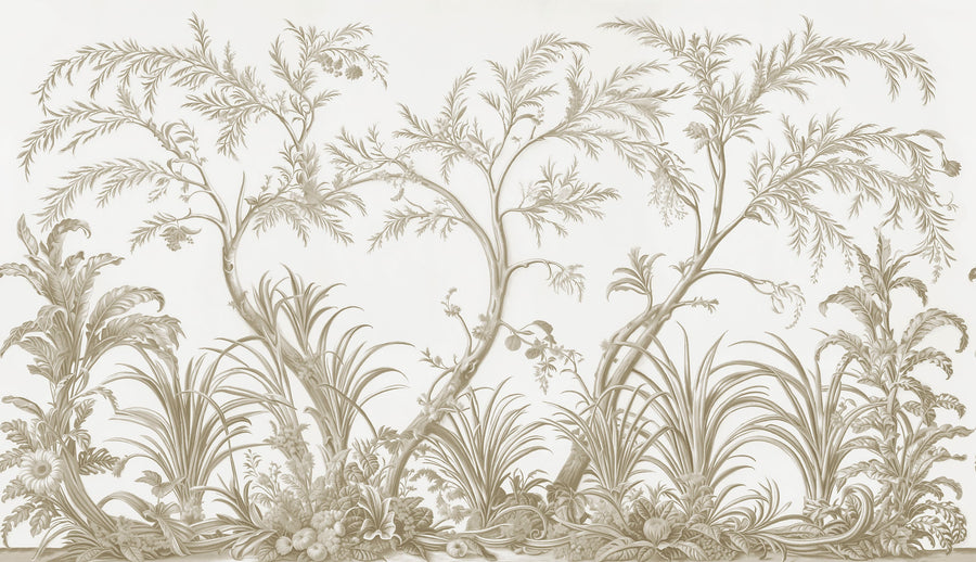 Vintage Chinoiserie Garden Wallpaper Mural
