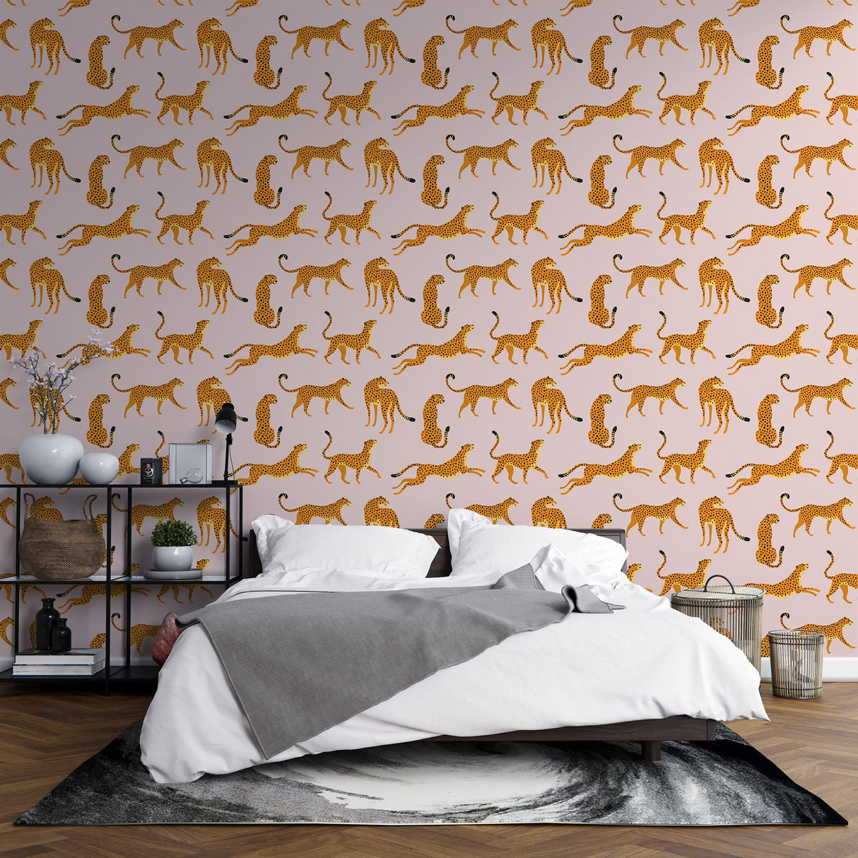 Pink Cheetah Animal Print Wallpaper - Removable Wallpaper