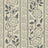 Linen Block Print Floral Stripe - Vintage Inspired Botanical Wallpaper