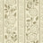 Linen Block Print Floral Stripe - Vintage Inspired Botanical Wallpaper