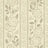 Linen Block Print Floral Stripe - Vintage Inspired Botanical Wallpaper