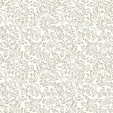 Luxury Gray Baroque Wallpaper - Modern Damask Design