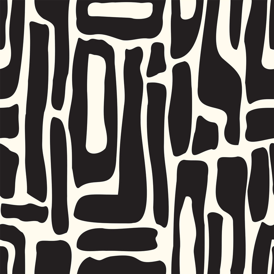 Modern Abstract Black and White Geometric Wallpaper