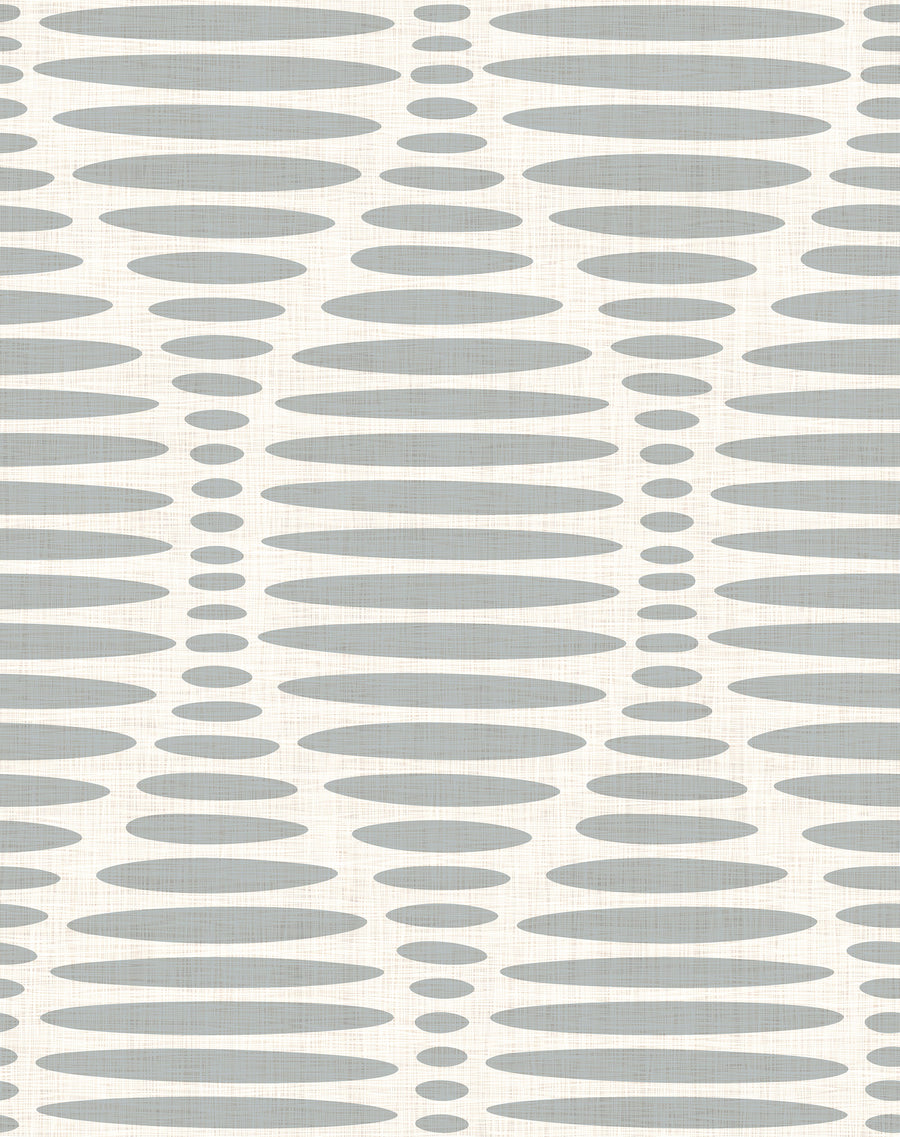 Ogee Sketchy Ovals Wallpaper - Grey & White
