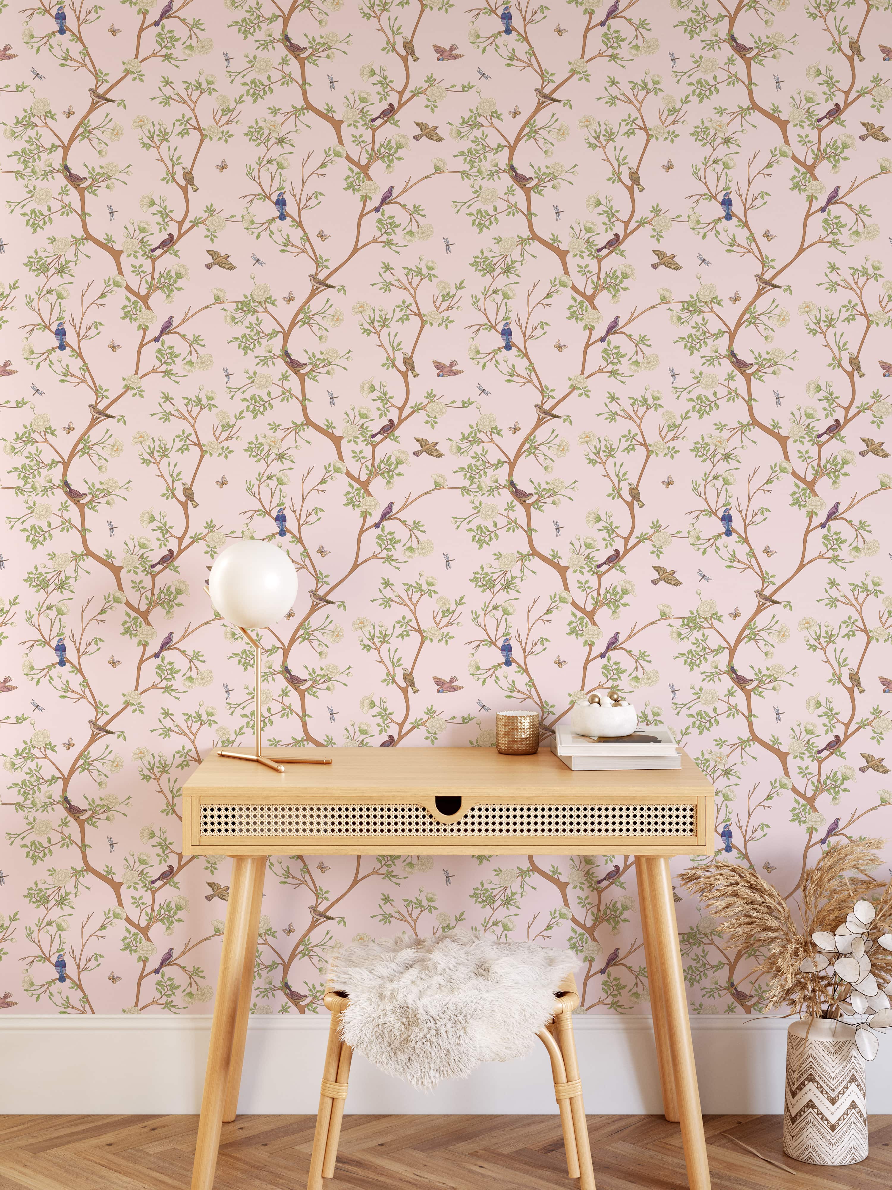 Buy Chinoiserie Blossom Tree Wallpaper Online | EazzyWalls
