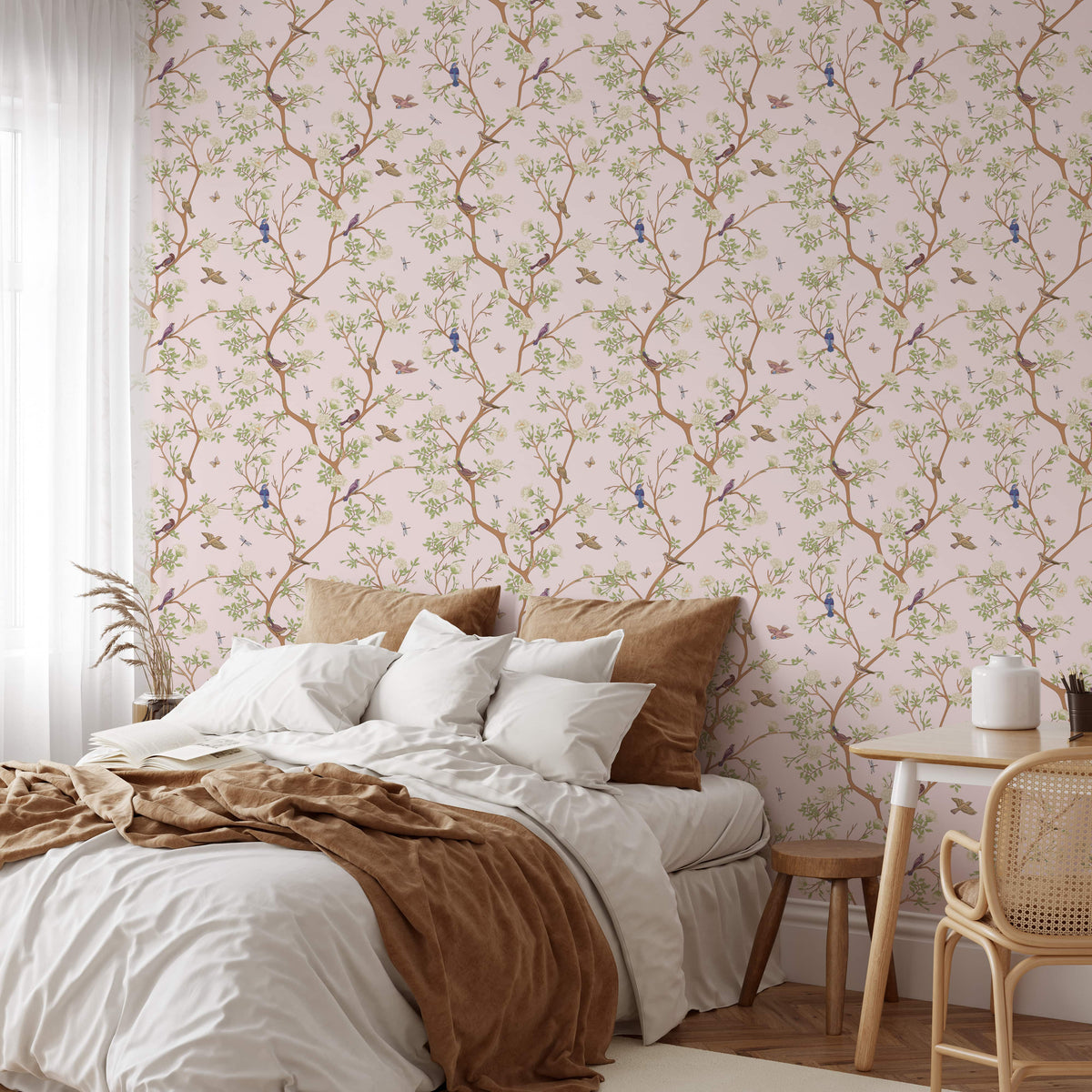 Buy Chinoiserie Blossom Tree Wallpaper Online | EazzyWalls