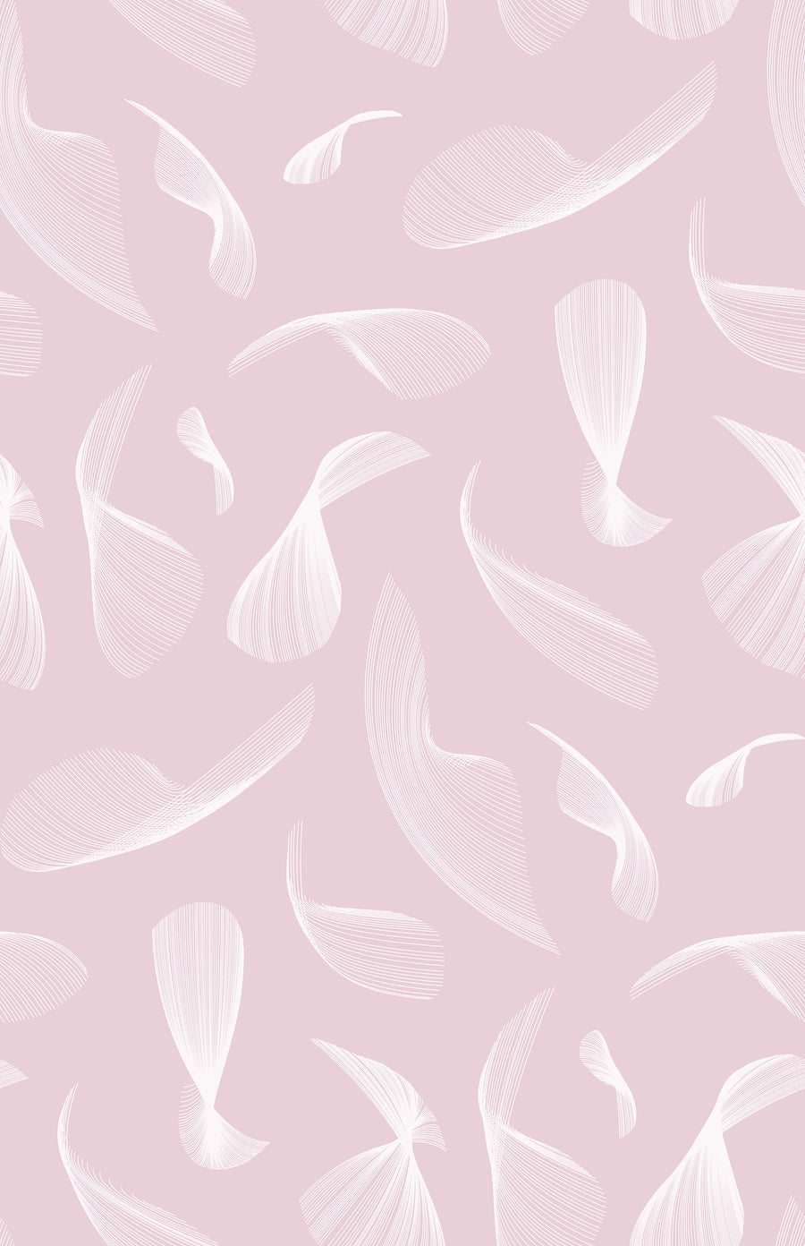 Pink Quill Whispers - Modern Feather Wallpaper