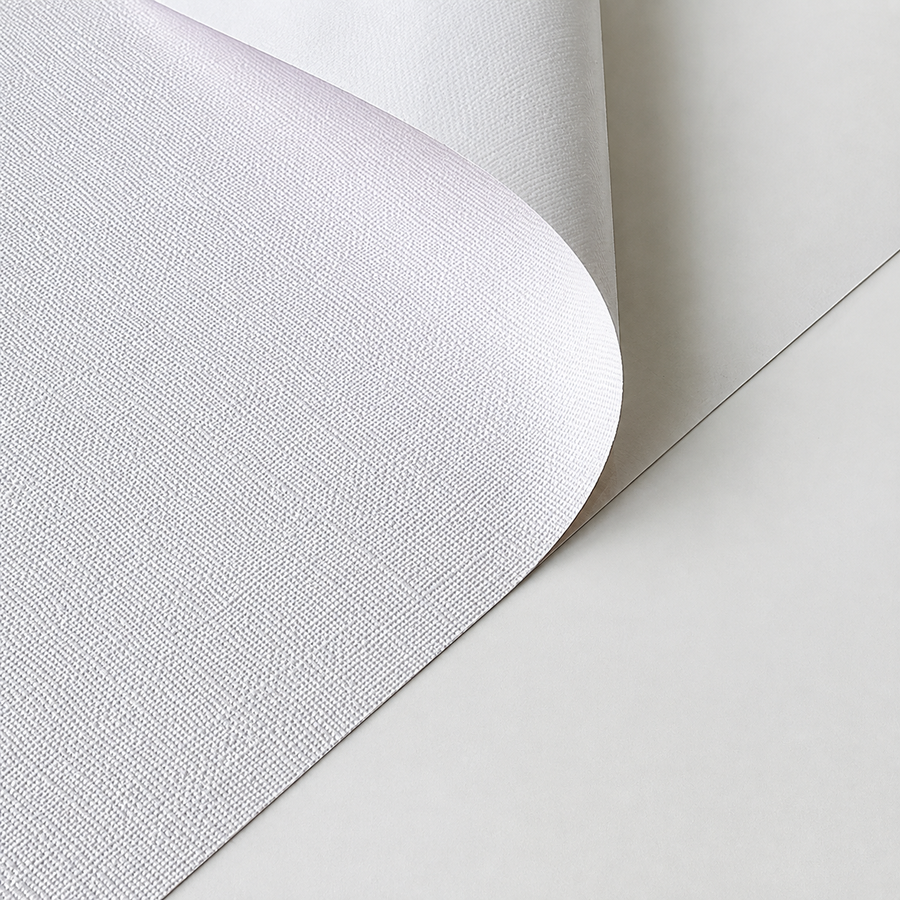 Removable peel and stick canvas texture wallpaper material