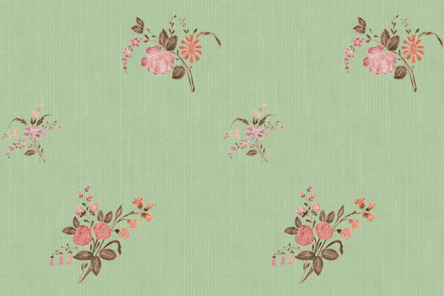 Sage Heritage Heirloom Floral Wallpaper