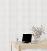 White Rustic Shiplap Peel and Stick Wallpaper