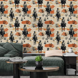 Western Cowboy Wallpaper – Cowboys on Horseback | Luxury or Peel and Stick Wallpaper