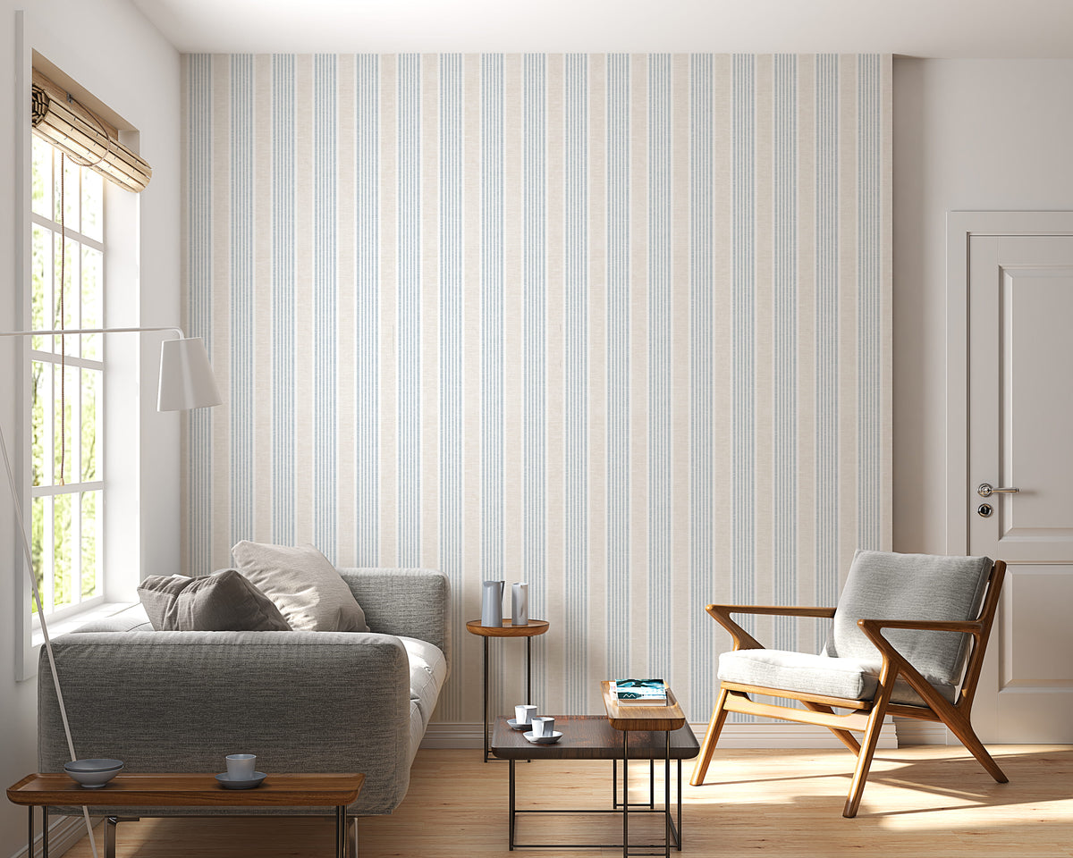 Nantucket Stripe Wallpaper – Classic Coastal Farmhouse Wall Design ...