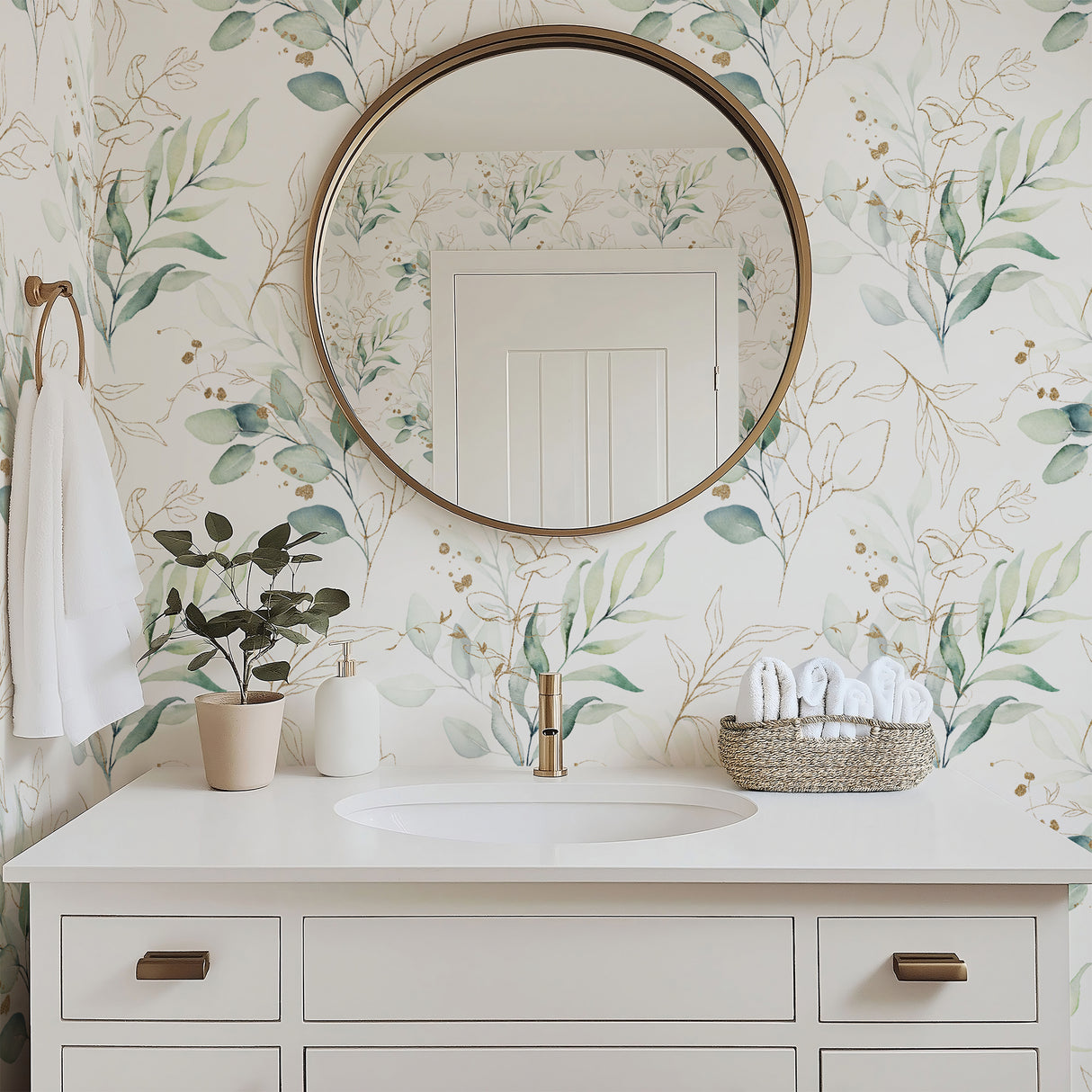 Green Eucalyptus Leaf Wallpaper