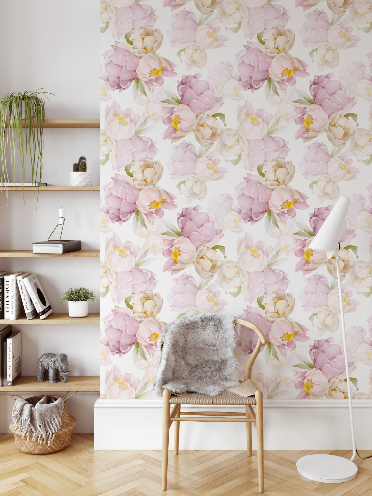 Floral Bliss with Large Peony Peel and Stick Wallpaper | Shop Now ...