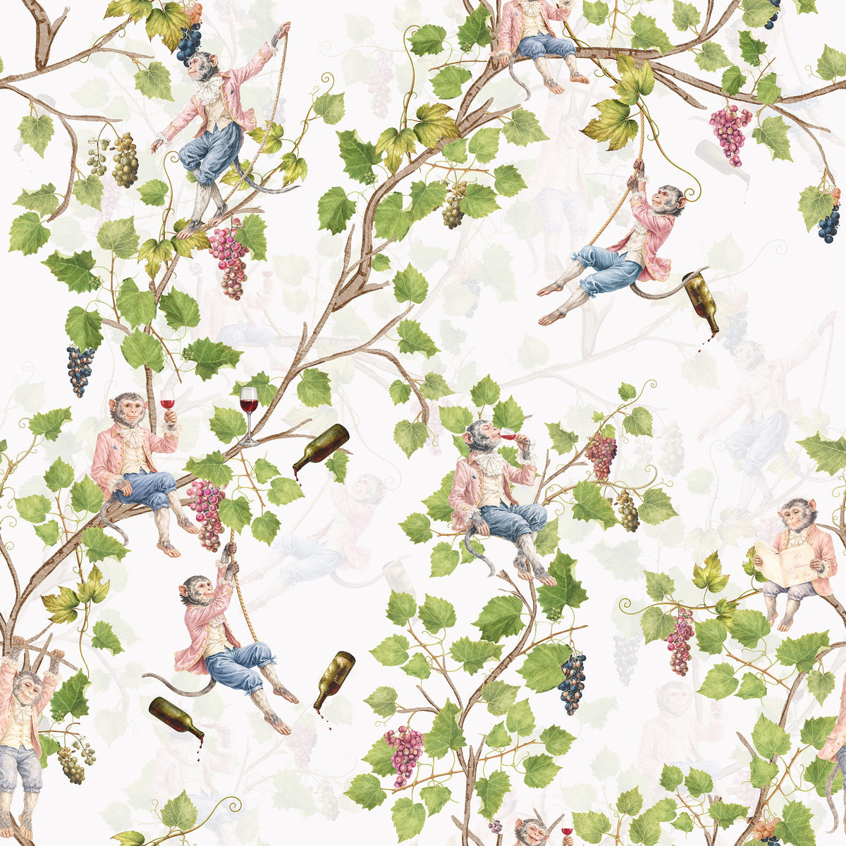 Singerie Monkey Wallpaper – Vineyard Wine Scene