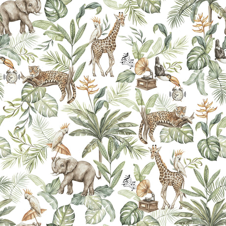Safari Jungle Animals Wallpaper – Exotic Wildlife Pattern