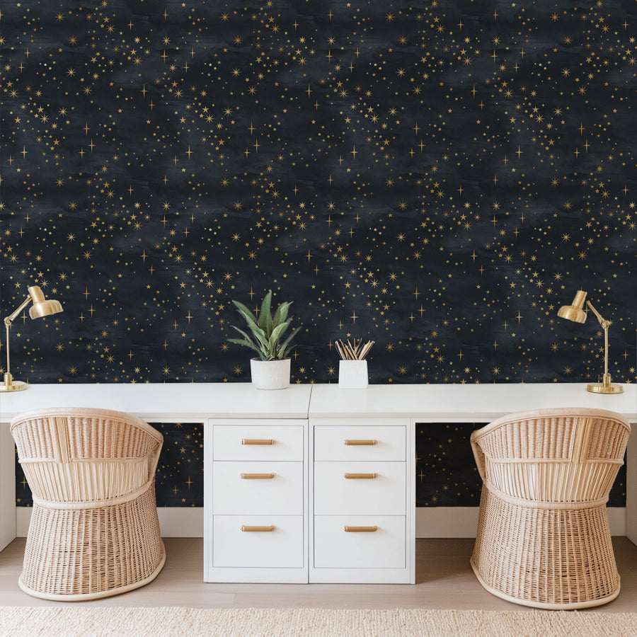 Starry Sky Pattern Wallpaper Removable Wallpaper 