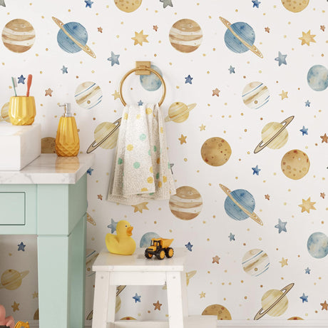 Celestial Space Wallpaper for Nursery