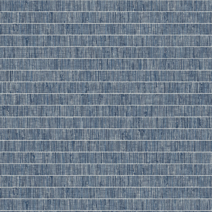 Textured blue patterned wallpaper